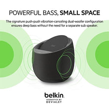 Load image into Gallery viewer, Belkin SoundForm Elite Hi-Fi Smart Speaker + Wireless Charger (Alexa Voice-Controlled Bluetooth Speaker) Sound Technology by Devialet (Black)
