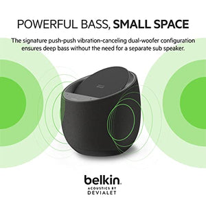 Belkin SoundForm Elite Hi-Fi Smart Speaker + Wireless Charger (Alexa Voice-Controlled Bluetooth Speaker) Sound Technology by Devialet (Black)