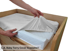 Load image into Gallery viewer, LA Baby Waterproof Contour Changing Pad, 30&quot; - Made in USA. Easy to Clean w/Non-Skid Bottom, Safety Strap, Fits All Standard Changing Tables/Dresser Tops for Best Infant Diaper Change
