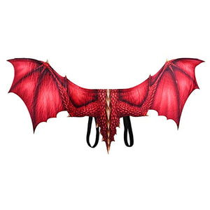 Coedfa Halloween Costume Party Decorations, Halloween Props, Halloween Supplies Halloween Cosplay Fantasy Halloween Dinosaurio Dragon Costume Cosplay Animal Wing Accessory (Red)