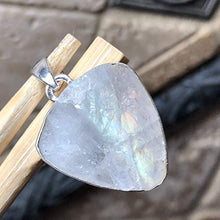 Load image into Gallery viewer, Natural Rainbow Moonstone 925 Solid Sterling Silver Cluster Unisex Pendant 30mm Long
