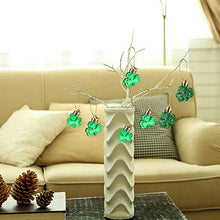 Load image into Gallery viewer, Leinuosen 24 Pieces St Patrick's Day Shamrocks Ornament Good Luck Clover Hanging Bauble for Tree Baubles Table Shelf Festival Decorations (24 Pieces)
