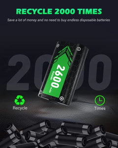 Rechargeable Battery Pack for Xbox One Controller,4x2600mAh Xbox One Controller Battery Pack,High Capacity Rechargeable Batteries with Charging Dock for Xbox One S/X,Xbox Series S/X Controller