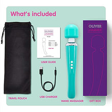 Load image into Gallery viewer, Rechargeable Personal Massager Large Edition by Oliver James, Wireless with 20 Vibration Patterns 8 Multi-Speed - Travel Bag Included (Green)
