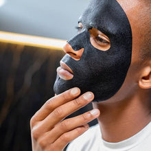 Load image into Gallery viewer, WOLF PROJECT | Hydrating Sheet Mask (5 Pack) - Hydrating and Moisturizing Face Mask For Men - Natural serum, Bamboo charcoal face mask sheets, Vitamin B3 &amp; Hyaluronic Acid for glowing skin
