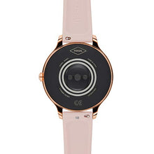 Load image into Gallery viewer, Fossil 42mm Gen 5E Stainless Steel and Silicone Touchscreen Smart Watch, Color: Rose Gold, Pink (Model: FTW6066)
