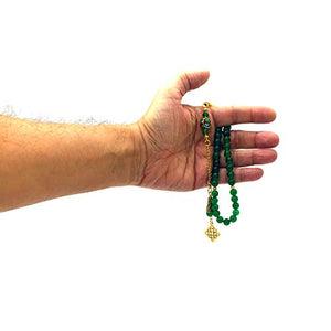 -Orient Collection-Prayer Beads-Worry Beads-Tesbih-Tasbih-Tasbeeh-Misbaha-Masbaha-Subha-Rosary (Green Jade Stone (8 mm-33 Beads))