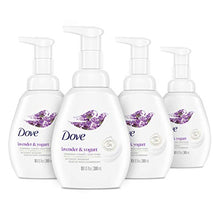 Load image into Gallery viewer, Dove Nourishing Foaming Hand Wash For Clean and Softer Hands Lavender and Yogurt Cleanser That Washes Away Dirt and Germs 10.1 oz 4 Count
