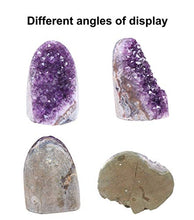 Load image into Gallery viewer, AMOYSTONE Natural Amethyst Quartz Cluster 1-2 LBS Crystal Stone Purple Small Irregular for Healing Reiki Home Decoration
