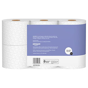 Amazon Basics 2-Ply Toilet Paper 5 Packs, 6 Rolls per pack (30 Rolls total) (Previously Solimo)