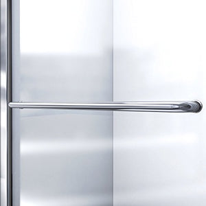 DreamLine Infinity-Z 50-54 in. W x 72 in. H Semi-Frameless Sliding Shower Door, Clear Glass in Brushed Nickel, SHDR-0954720-04