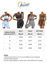 Load image into Gallery viewer, Aleumdr Women's Leopard Print Workout Sets 2 Piece Seamless Slim Fit Yoga Clothing Outfits Set Purple Small 4 6
