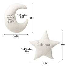 Load image into Gallery viewer, Lillian Rose White Star and Gray Moon Nursery Pillow Set
