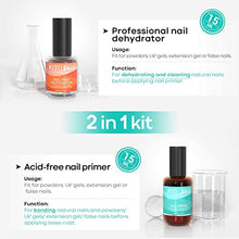 Load image into Gallery viewer, Modelones Gel Nail Polish Primer, Acid Free Natural Nail Prep Dehydrate &amp; Bond Primer, 15ml Nail Bond, Air Dry Superior Bonding Primer for Acrylic Powder Nail Supplies Set

