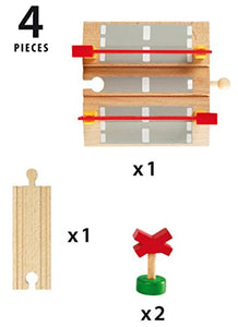 BRIO World - 33388 Railway Crossing | 4 Piece Toy Train Accessory for Kids Ages 3 and Up