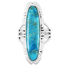 Load image into Gallery viewer, Turquoise Ring Sterling Silver 925 Genuine Gemstones Size 6 to 11 (Turquoise, 9)
