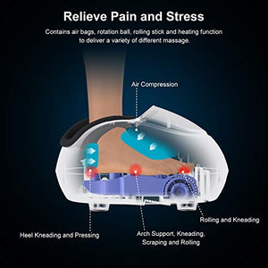 RENPHO Foot Massager Machine with Heat, Shiatsu Deep Kneading, Compression, Relieve Foot Discomforts from Plantar Fasciitis, Fits feet up to Men Size 12