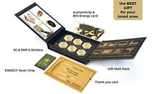Load image into Gallery viewer, 5G&amp;EMF Blockers for Mobile Phones – EMF Protection Cell Phone Stickers - 24K Gold Neutralizer - 5G Mobile Phone Protector - Anti-Radiation Shields - 5G Protection for All Devices - BIO Card&amp;Saver Chip
