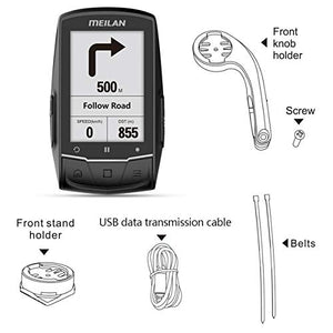 MEILAN Finder GPS Bike Computer Turn-by-Turn Navigation Cycling Computer Bluetooth Support Connect with Cadence Sensor/HR Monitor
