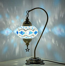 Load image into Gallery viewer, Table Lamp,Swan neck,Lamp Shade,Arabian Mosaic Lamps, Moroccan Lantern, Chandelier,Turkish Light, Hanging Lamp, Mosaic lighting,Flooring Light
