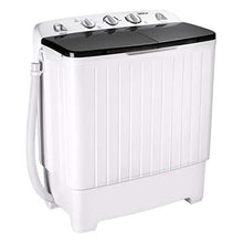 Load image into Gallery viewer, Portable Mini Twin Tub Washing Machine 17.6lbs, Washer(11lbs)&amp;Spinner(6.6lbs), 35 mins MAX Washing Time, with Drain Hose, Inlet Water Hose, For Camping, Apartments, Dorms- TACKLIFE DSBP171
