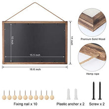 Load image into Gallery viewer, Emfogo 16x11 Wood Bulletin Boards with Linen Wall Bulletin Board for Home Kitchen Office Decorative Hanging Pin Board Frame Cork Board Light Bulletin Boards for Bedroom Pack of 2 (Carbonized Black)
