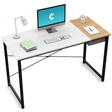 Load image into Gallery viewer, Cubiker Computer Desk 47&quot; Home Office Writing Study Laptop Table, Modern Simple Style Desk with Drawer, White Natural
