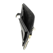 Load image into Gallery viewer, Michael Kors Women&#39;s Jet Set Travel Double Zip Wristlet, Black Saffiano, One Size
