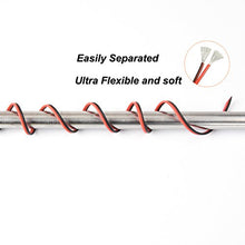 Load image into Gallery viewer, 14 awg Silicone Electrical Wire 2 Conductor Parallel Wire line 50ft [Black 25ft Red 25ft] 14 Gauge Soft and Flexible Hook Up Oxygen Free Strands Tinned Copper Wire
