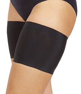 Bandelettes Original Patented Elastic Anti-Chafing Thigh BandsPrevent Thigh Chafing - Black Unisex 6", Size E (XX-Large)