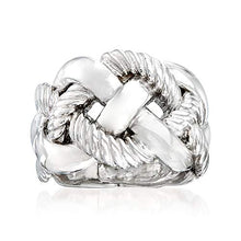 Load image into Gallery viewer, Ross-Simons Italian Sterling Silver Wide Braided Ring
