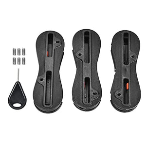 Surfboard Fusion FCS,3 Pack Fin Box,Pvc Fin Box Surfboard Fins Surfing Plugs Set Surf Accessories Kit with 6 Screws And 1 Key