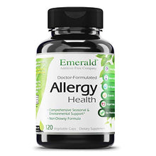 Load image into Gallery viewer, Allergy Health - with Quercetin, Bromelain &amp; N-Acetyl Cysteine - Natural Antihistamine &amp; Anti Inflammatory, Relief for Cough, Runny Nose, Itchy Eyes - Emerald Labs - 120 Vegetable Capsules
