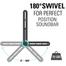 Load image into Gallery viewer, Mounting Dream Soundbar Mount Sound Bar TV Bracket for Mounting Above or Under TV Fits Most of Sound Bars Up to 15 Lbs, with Detachable Long Extension Plates MD5420
