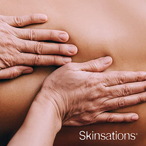 Skinsations - Natural Massage & Body Oil - Unscented 8oz | Relaxing, Sore Muscle Aromatherapy, Edible Sweet Almond Blend with Fractionated Coconut, Grapeseed & Jojoba Oils, Soothes Dry, Sensitive Skin