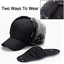 Load image into Gallery viewer, Outdoor Cycling Cold-Proof Ear Warm Cap Thickened Ear Winter Warmer Hat (Black)
