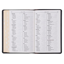 Load image into Gallery viewer, KJV Holy Bible, Standard Size, Premium Full Grain Leather Red Letter Edition - Thumb Index &amp; Ribbon Marker, King James Version, Black/Saddle Tan
