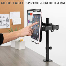 Load image into Gallery viewer, VIVO Universal VESA Mount Adapter for Tablets, 2-in-1 Laptops, &amp; 15.6 inch Portable Monitors, Max VESA 100x100, Adjustable Laptop Holder, Black, MOUNT-UVM02
