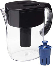 Load image into Gallery viewer, Brita Water Pitcher with 1 Longlast Filter, Large 10 Cup, Black &amp; 35557 Replacement Filters for Pitchers and Dispensers, 6 Count
