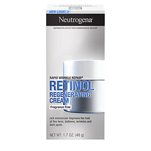 Neutrogena Rapid Wrinkle Repair Retinol Cream, Anti-Wrinkle Face & Neck Cream with Hyaluronic Acid & Retinol, Fragrance-Free Moisturizer, 1.7 oz