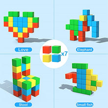 Load image into Gallery viewer, Magnetic Blocks, 28 Pieces 1.34 inch Large Magnetic Building Blocks, 3D Magnetic Cubes for Kids, Preschool Educational Construction Kit, Sensory Montessori Toys Kids Blocks for Boys Girls Toddlers

