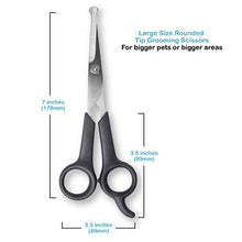 Load image into Gallery viewer, Pets First #1 Pet Grooming Scissors Body &amp; Facial Trimmer Durable Stainless Steel Blades. Rounded Tips Shears for Long Medium Short Thick Wiry Curly Hair. Lightweight Cutter for Dogs &amp; Cats. Set of 2
