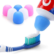 Load image into Gallery viewer, 6 Pack Toothpaste Cap, Tnvee Self Closing Toothpaste Squeezer Dispenser for Kids and Adults in Bathroom, Hygiene No Mess No Waste
