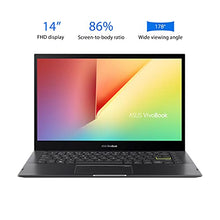 Load image into Gallery viewer, ASUS VivoBook Flip 14 Thin and Light 2-in-1 Laptop, 14” FHD Touch, 11th Gen Intel Core i3-1115G4, 4GB RAM, 128GB SSD, Thunderbolt 4, Fingerprint, Windows 10 Home in S Mode, Indie Black, TP470EA-AS34T
