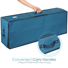 Load image into Gallery viewer, Hearth &amp; Harbor Wrapping Paper Storage Container - Christmas Storage Bag with Interior Pockets - Gift Wrapping Organizer Storage Fits Up to 22 Rolls of 40" - Tear Proof  Wrapping Paper Organizer
