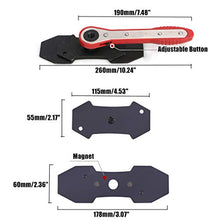 Load image into Gallery viewer, JOJOY LUX Brake Caliper Press Tool, 360 Degree Swing Ratchet Expander Wrench Car Wheel Piston Spreader with Extra 2PCS Large Plates for Single Twin Quad Sextuplet Piston Disc Brake Caliper
