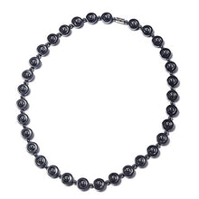Load image into Gallery viewer, Shop LC Delivering Joy Set of 3 Multilayered Strand Statement Chain Necklace Fashion Jewelry for Women Hematite Silvertone 20" with Magnetic Clasp
