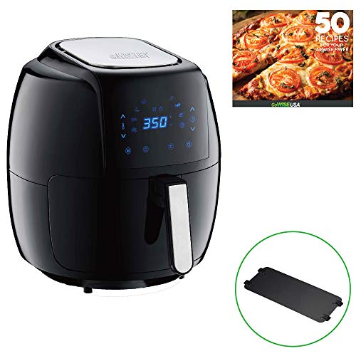 GoWISE USA 8-in-1 Digital Air Fryer with Recipe Book, 7.0-Qt, Black