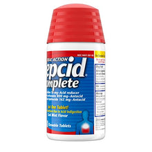 Load image into Gallery viewer, Pepcid Complete Acid Reducer + Antacid Chewable Tablets, Heartburn Relief, Mint, 50 ct
