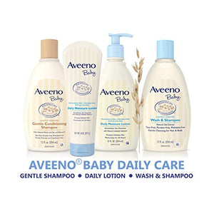 Aveeno Baby Gentle Wash & Shampoo with Natural Oat Extract, Tear-Free & Paraben-Free Formula For Hair & Body, Lightly Scented, 18 fl. oz